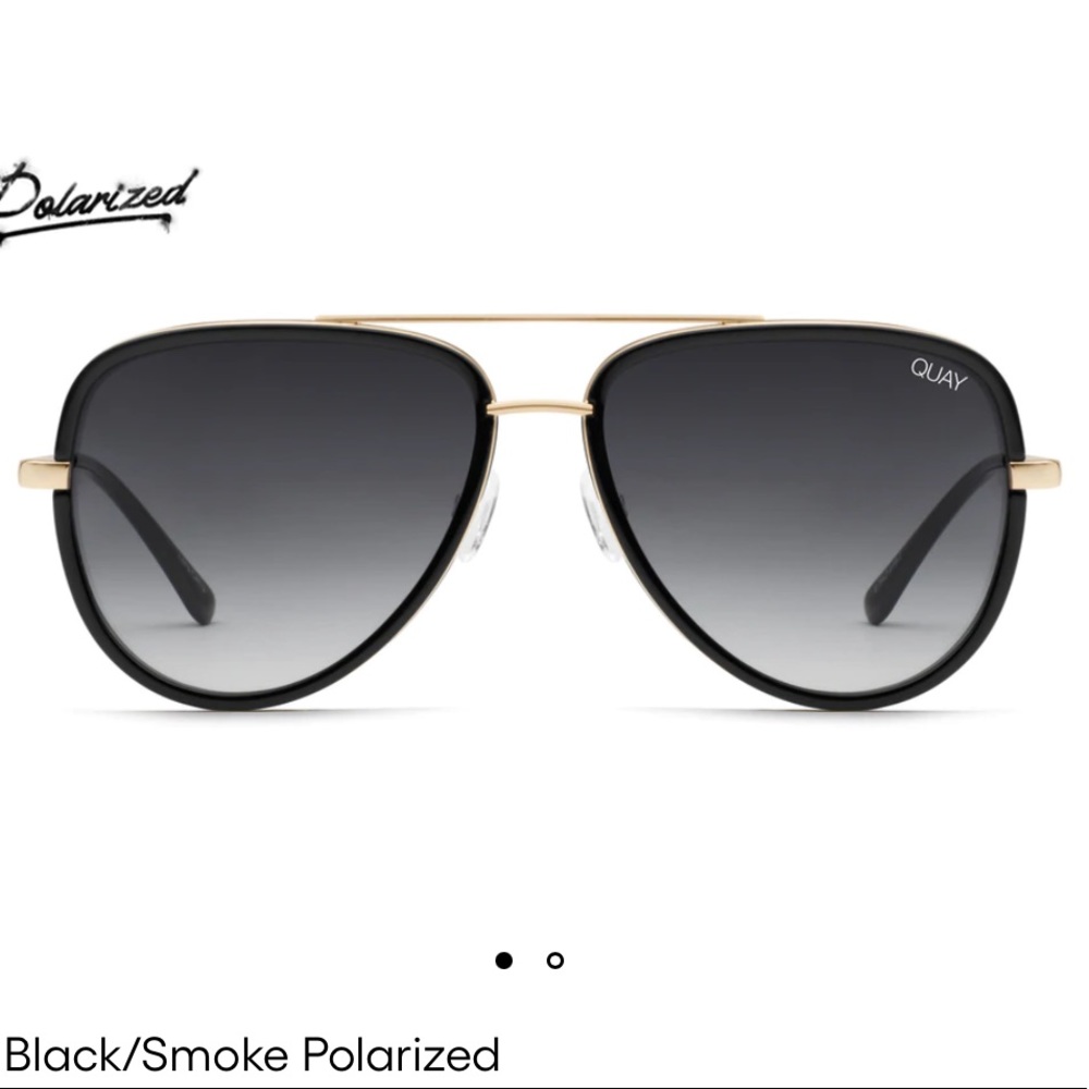 Quay Australia All In Mini Black Smoke Gold Frames
